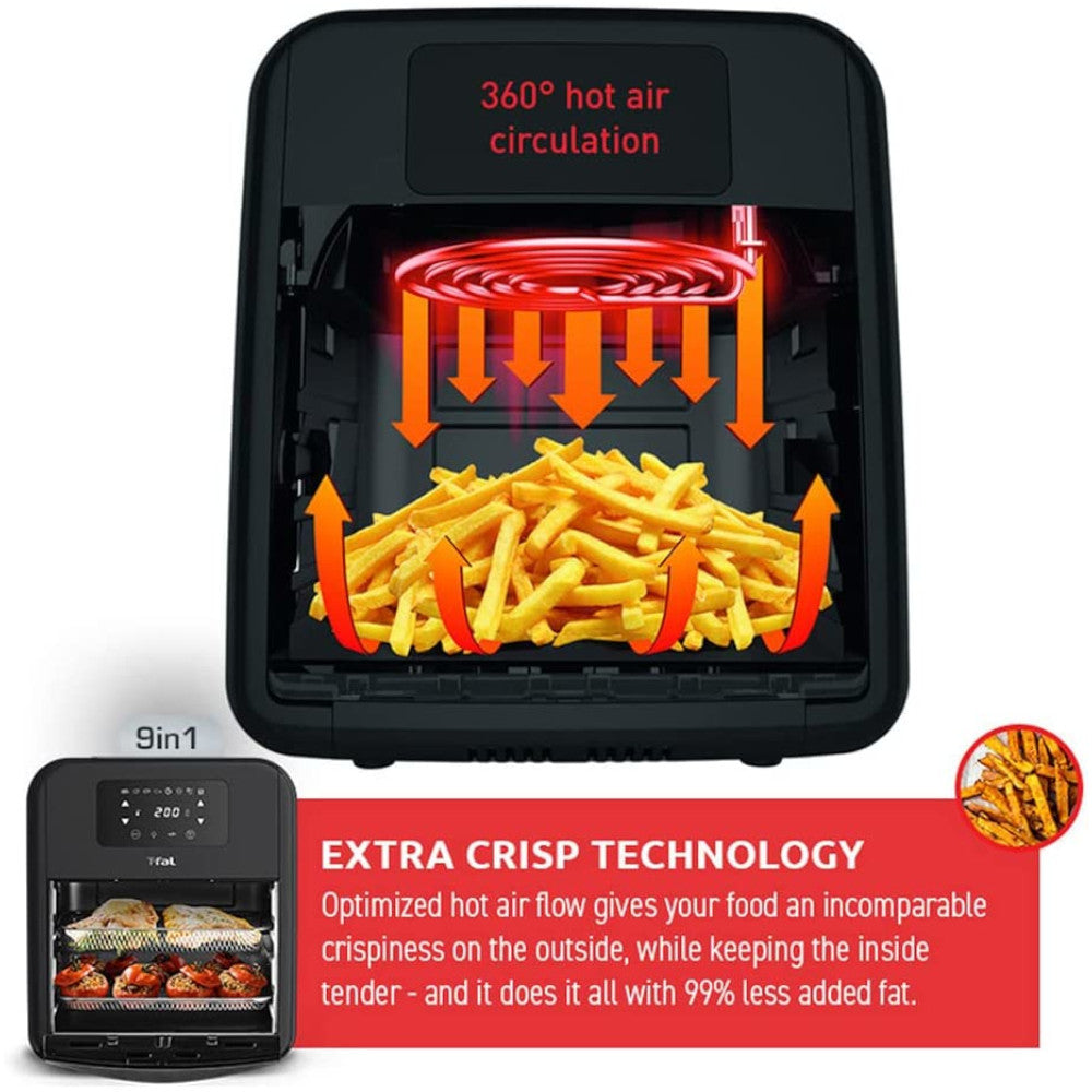 T-FAL Easy Fry Toast Oven and Grill 9-in-1 air fryer oven - Blemished package with full warranty - FW501850