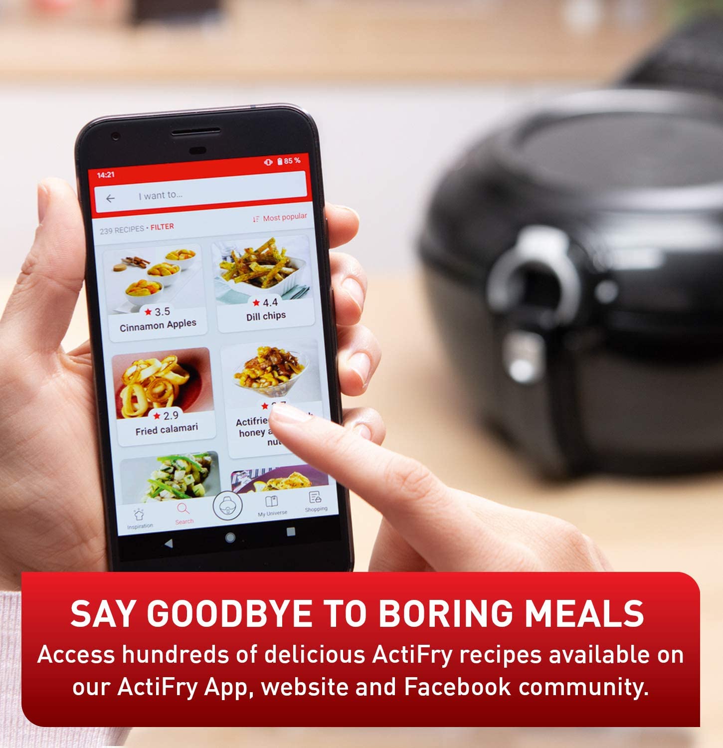 Friteuse à air T-FAL Actifry Genius 1,2 Kg - Emballage imparfait avec garantie complète - FZ760850