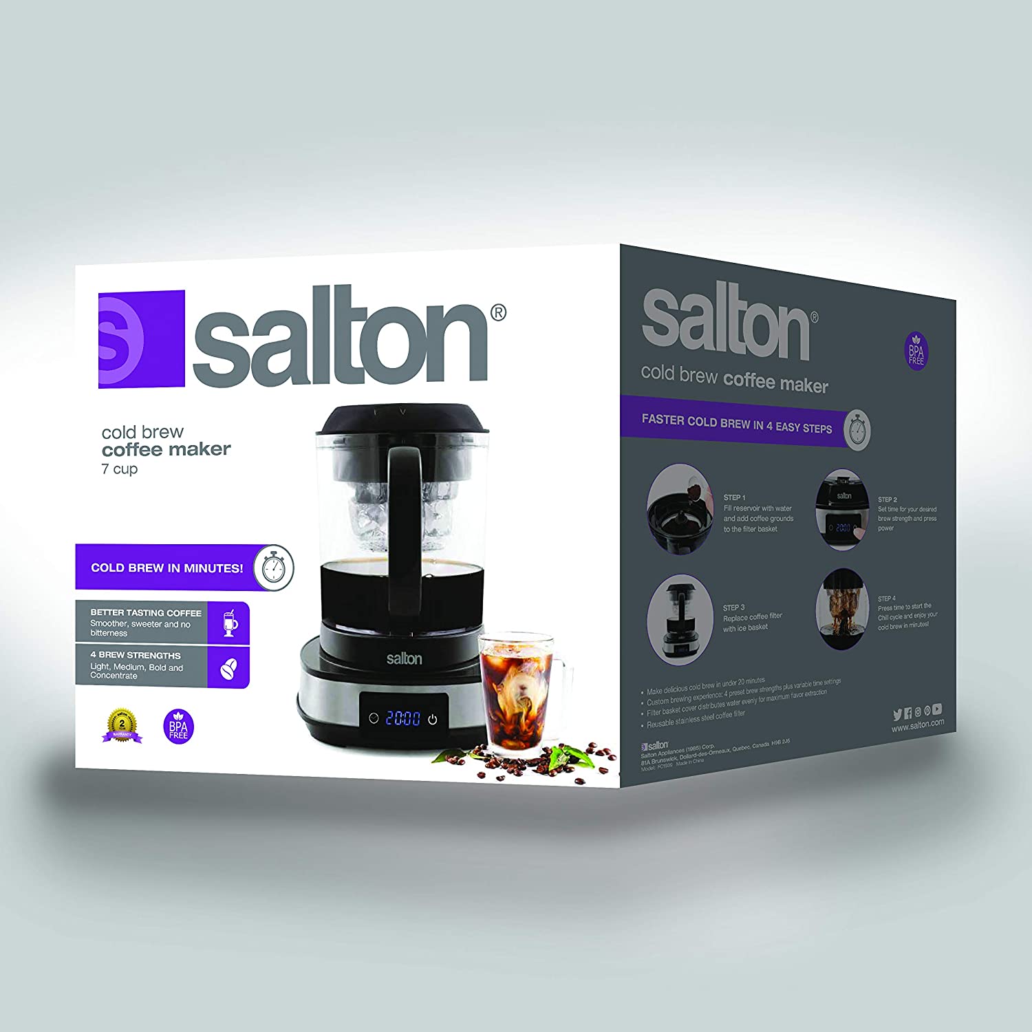 SALTON 7-Cup Cold Brew Coffee Maker - FC1939