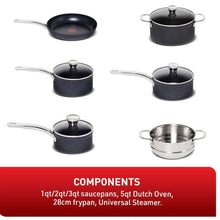 Load image into Gallery viewer, T-FAL Sapphire 10 Piece Cookware Set - Blemished package with full warranty - G104SA74
