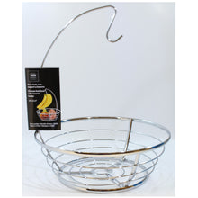 Load image into Gallery viewer, ITY Chrome Fruit Bowl with Banana holder - G4332
