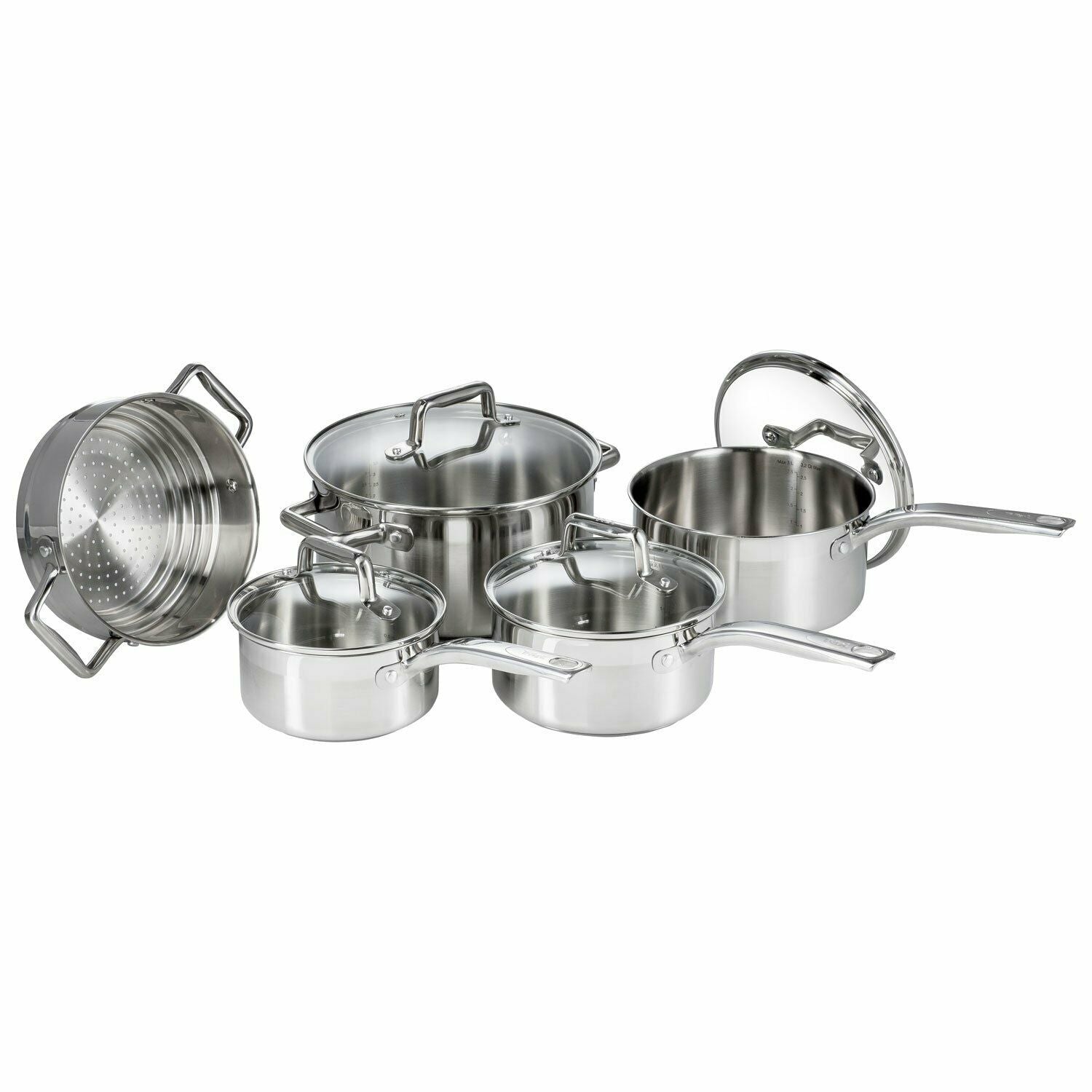 Ensemble de pots Inspire T-FAL 9 pièces - Emballage imparfait avec garantie complète - G707S974 