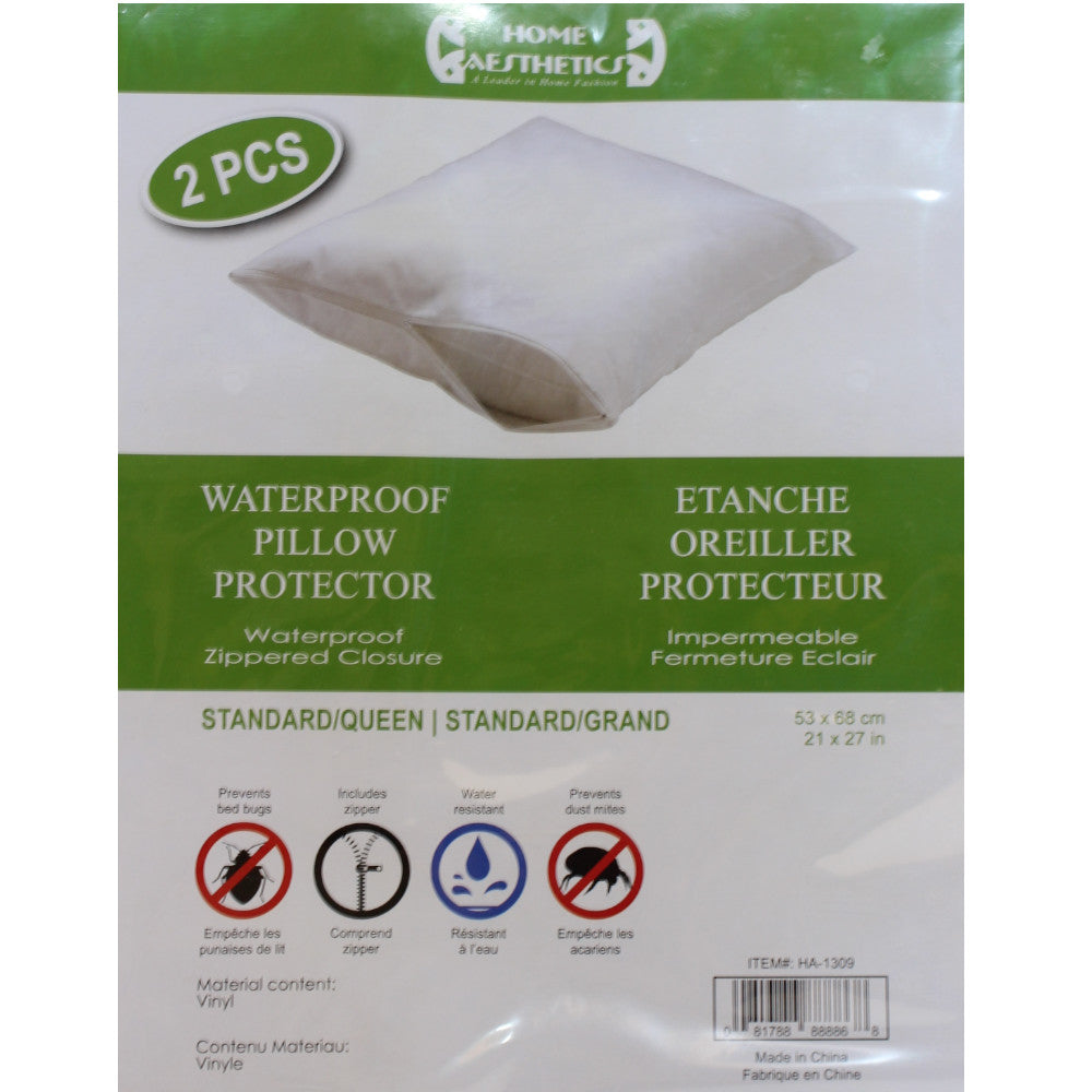 HOME AESTHETICS Waterproof Pillow Protector - Standard/Queen - HA1309