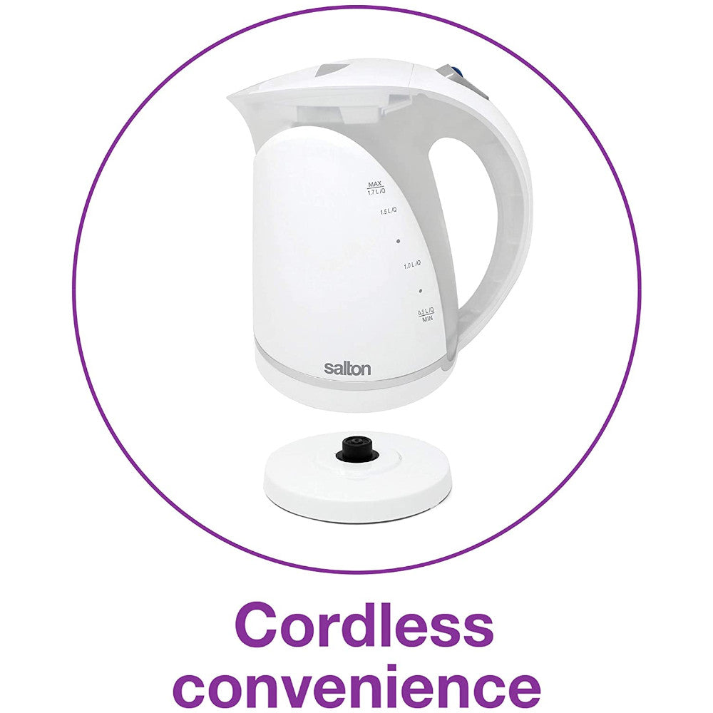 Bouilloire électrique sans fil SALTON, chaudière à eau et chauffe-thé - JK1648W