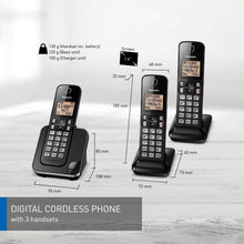 Charger l&#39;image dans la galerie, Téléphone à 3 combinés PANASONIC - Remis à neuf avec la garantie Home Essentials - KX-TGC383C
