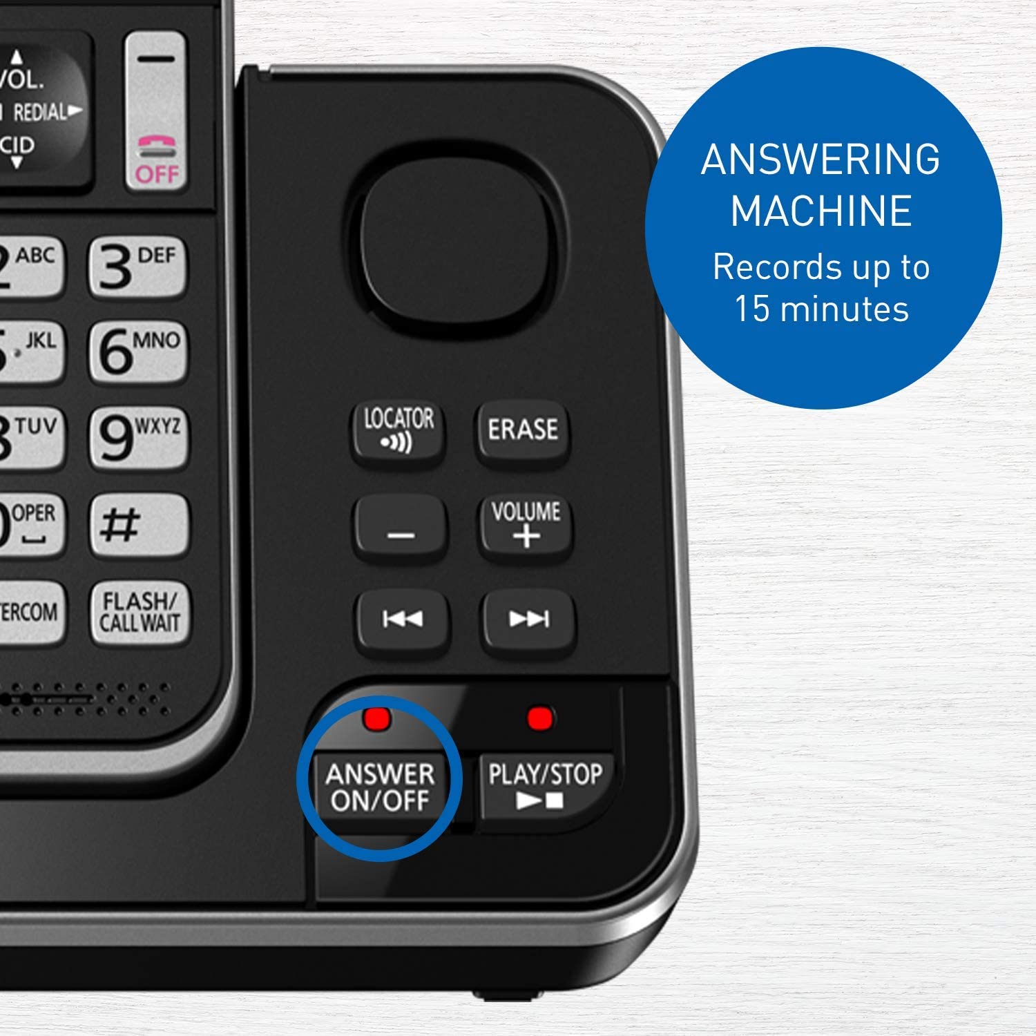 Téléphone PANASONIC à 1 combiné avec répondeur - Remis à neuf avec la garantie Home Essentials - KX-TGD390C