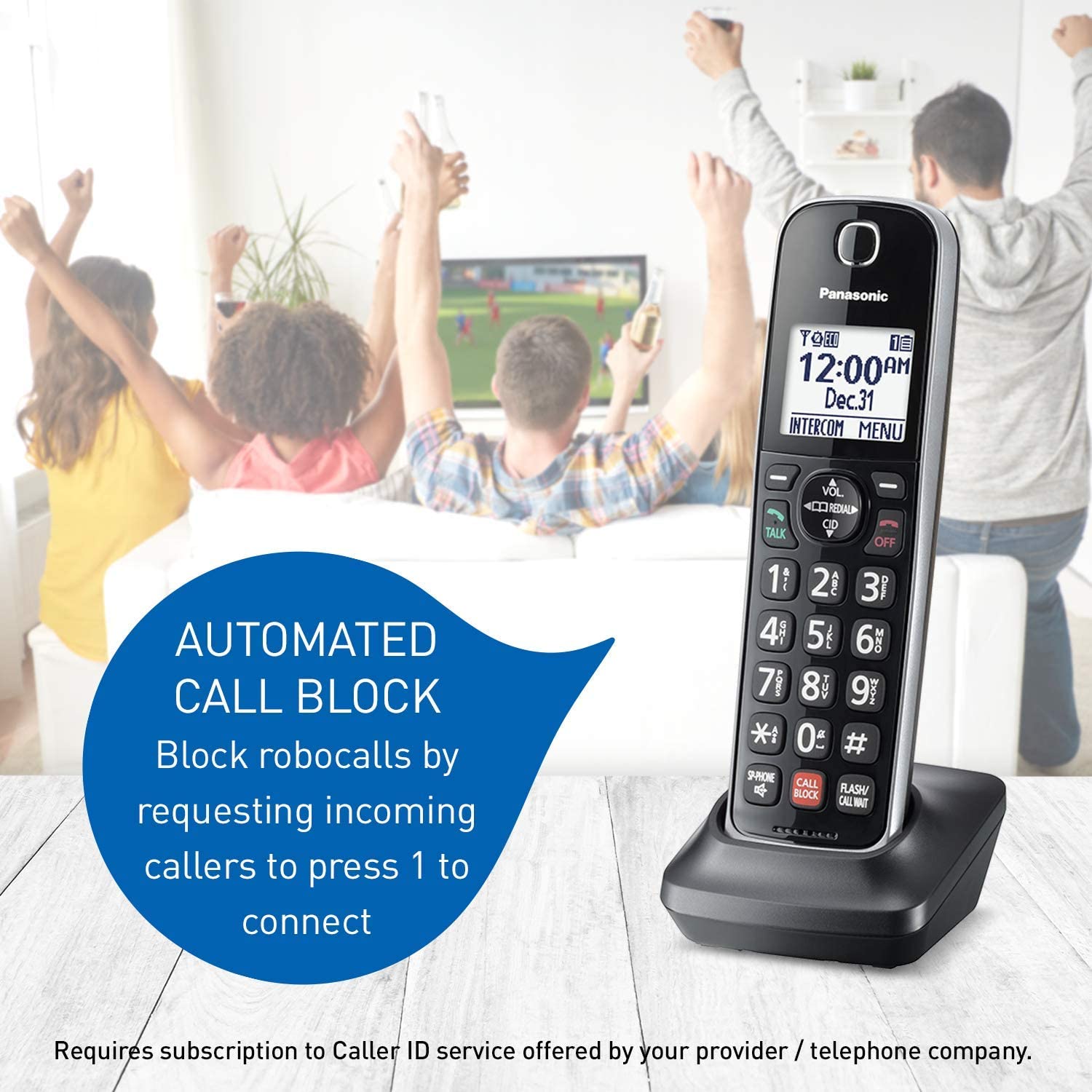 Téléphone filaire/sans fil DECT 6.0 à 2 combinés PANASONIC avec répondeur - KXTGF872C