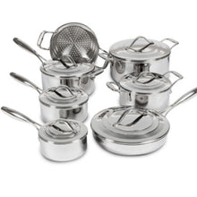 Load image into Gallery viewer, LAGOSTINA 13-Piece 5-Ply Stainless Steel Cookware Set - Blemished package with full warranty - L607612613
