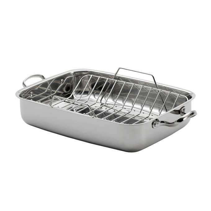 LAGOSTINA Ambiente Roasting Pan with Rack - Blemished package with full warranty - L853914600