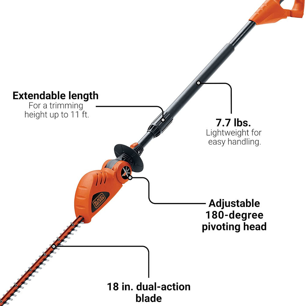 Taille-haie sur perche au lithium-ion nu 20 V Max BLACK+DECKER - LPHT120B