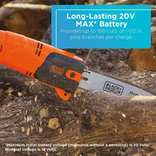 Load image into Gallery viewer, BLACK+DECKER 20V Max lithium Pole Pruning Saw - LPP120

