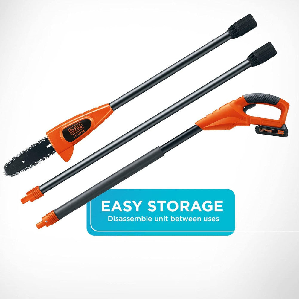 Scie d'élagage à perche au lithium BLACK+DECKER 20 V Max - LPP120