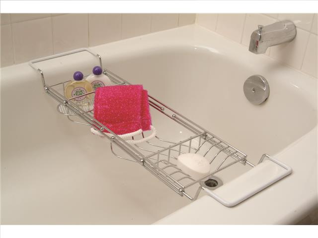 NOVEL Adjustable Chrome Bath Top Caddy - NOV-1109