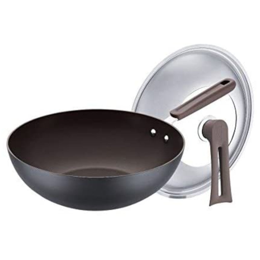 SUPOR Wok antiadhésif 30 cm avec couvercle sur pied - Emballage imparfait avec garantie complète - PC30Y2W