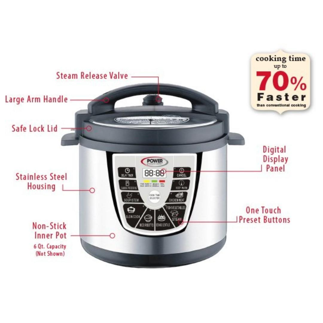Power pressure cooker online xl warranty
