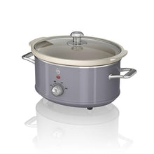 Load image into Gallery viewer, SWAN Retro Grey 3.5L Slow Cooker - SF17021GRN
