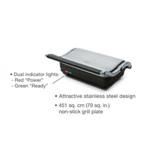 Load image into Gallery viewer, SALTON Stainless Steel Panini Grill - SG1263
