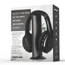 Load image into Gallery viewer, SHARPER IMAGE Air Tune Wireless RF TV Headphones - SHP924GY
