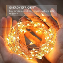Load image into Gallery viewer, SHARPER IMAGE Solar Powered LED Outdoor Copper String Lights - SISL189

