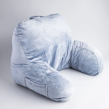 Load image into Gallery viewer, SHARPER IMAGE Plush Bedrest Vibrating Pillow with Arms - SMG1408GY
