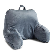 Load image into Gallery viewer, SHARPER IMAGE Plush Bedrest Vibrating Pillow with Arms - SMG1408GY
