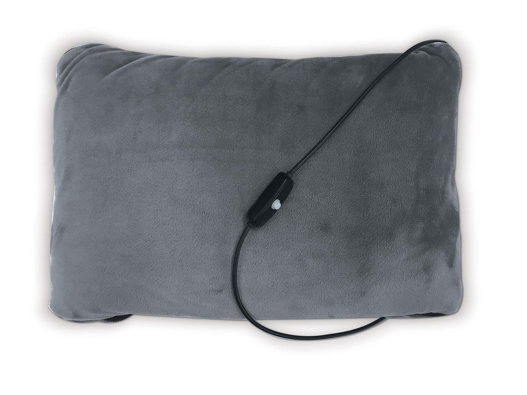 SHARPER IMAGE USB Powered Plush 2-in-1 Heated Blanket - SMG6001GY