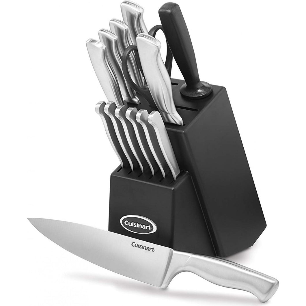 CUISINART 15 Piece Stainless Steel Knife Block Set - SSC15C