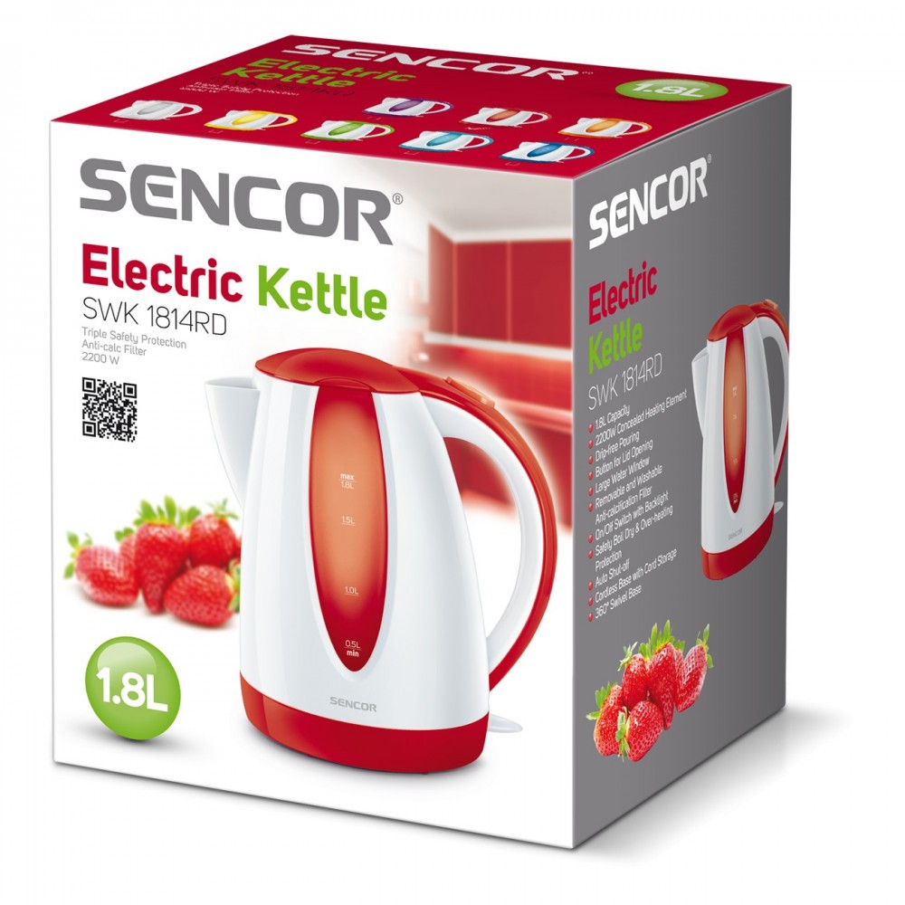 Bouilloire sans fil SENCOR 1,8 L - SWK1814RD