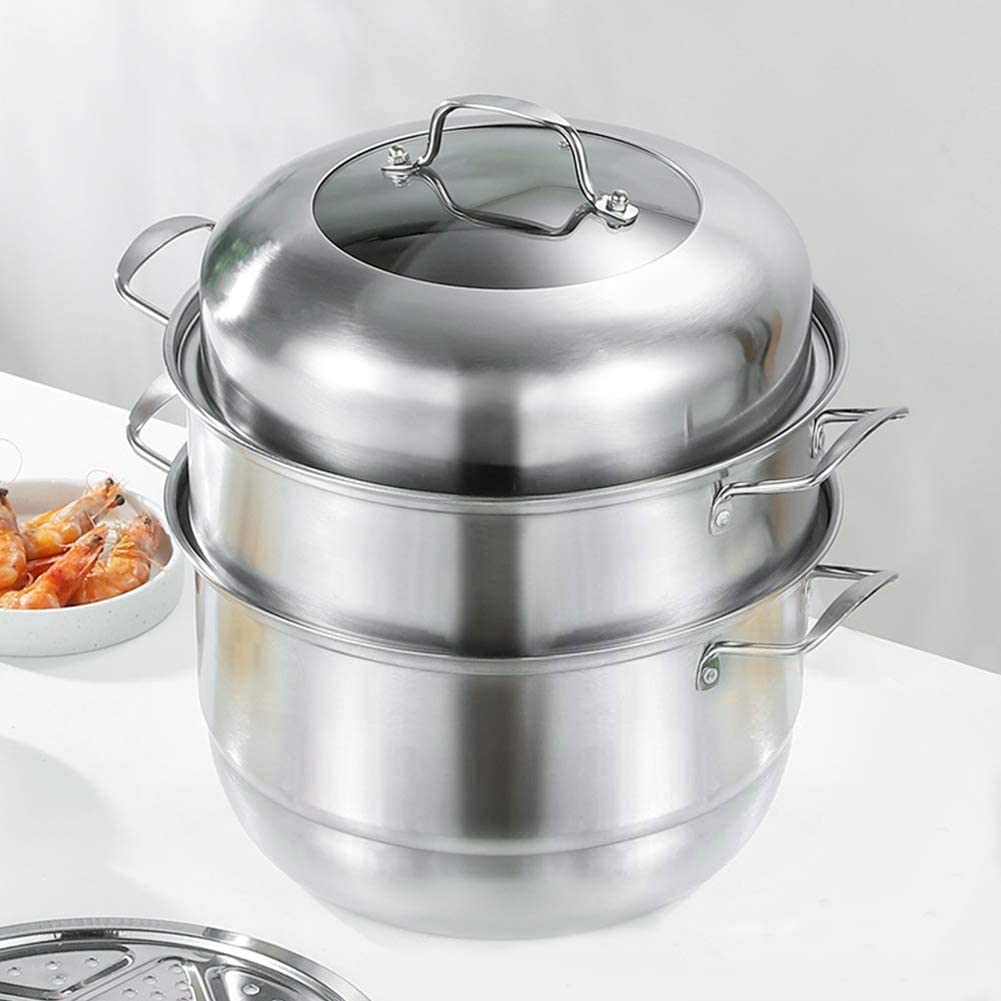 SUPOR Cuiseur Vapeur 2 Etages Inox 26 Cm - Emballage Tacheté avec Garantie Complète - SZ26B5C