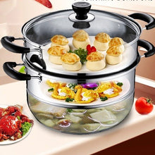 Load image into Gallery viewer, SUPOR Stainless Steel 26 Cm 2 Tier Steamer - Blemished package with full warranty - SZ26B5C
