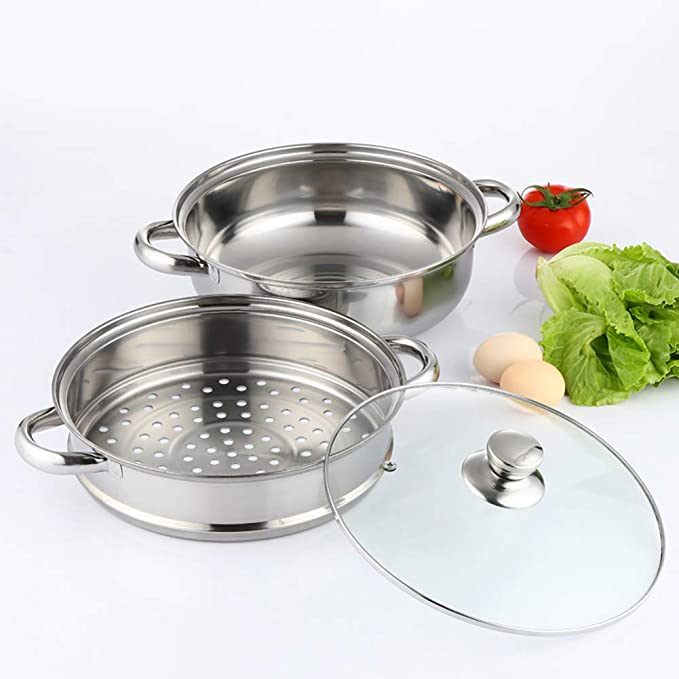 SUPOR Stainless Steel 26 Cm 2 Tier Steamer - Blemished package with full warranty - SZ26B5C