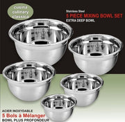 STANDA 5-Piece Stainless Steel Mixing Bowl Set - TB1447GB
