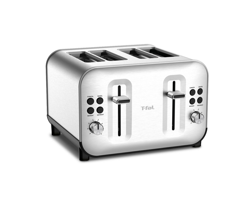T-FAL Element 4-Slice Stainless Steel Toaster - Blemished package with full warranty - TF684D50