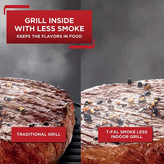 Grill électrique d'intérieur sans fumée T-FAL - Emballage défectueux avec garantie complète - TG403D52