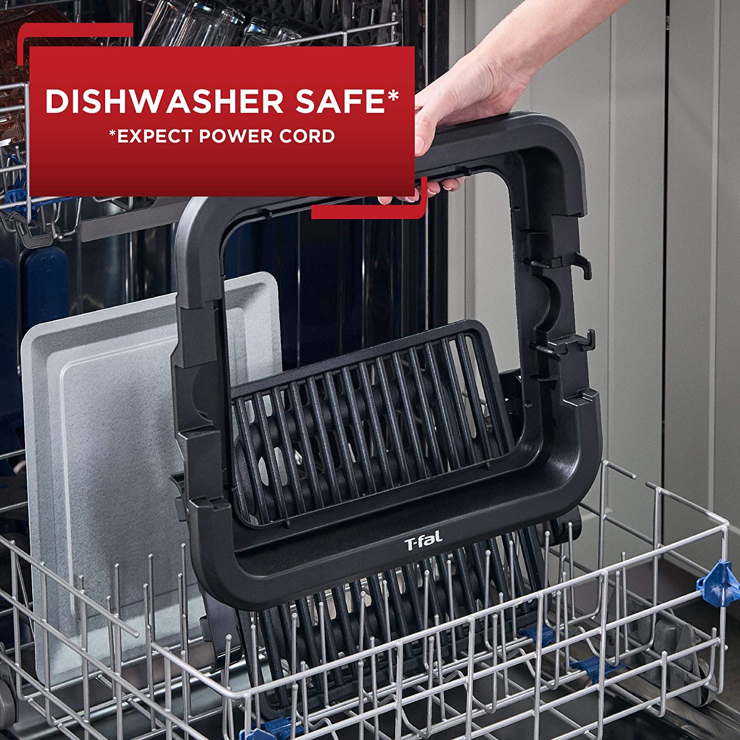 Grill antiadhésif intérieur sans fumée T-FAL - Emballage imparfait avec garantie complète - TG403D52