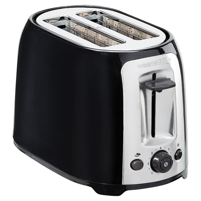 Grille-pain 2 tranches BLACK + DECKER - Certifié en usine avec garantie complète - TR1278BD 