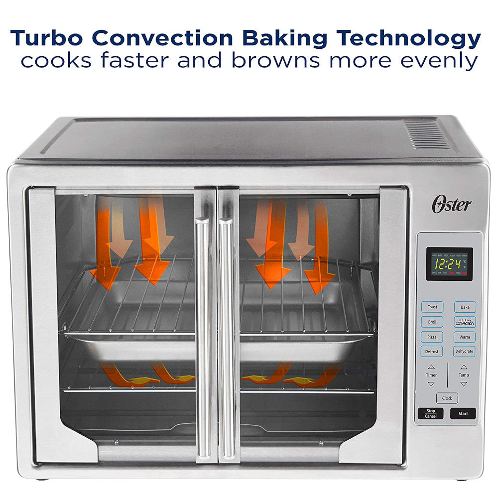 OSTER French Door Digital Toaster Oven - Refurbished with full manufacturer warranty - TSSTTVFDDGD