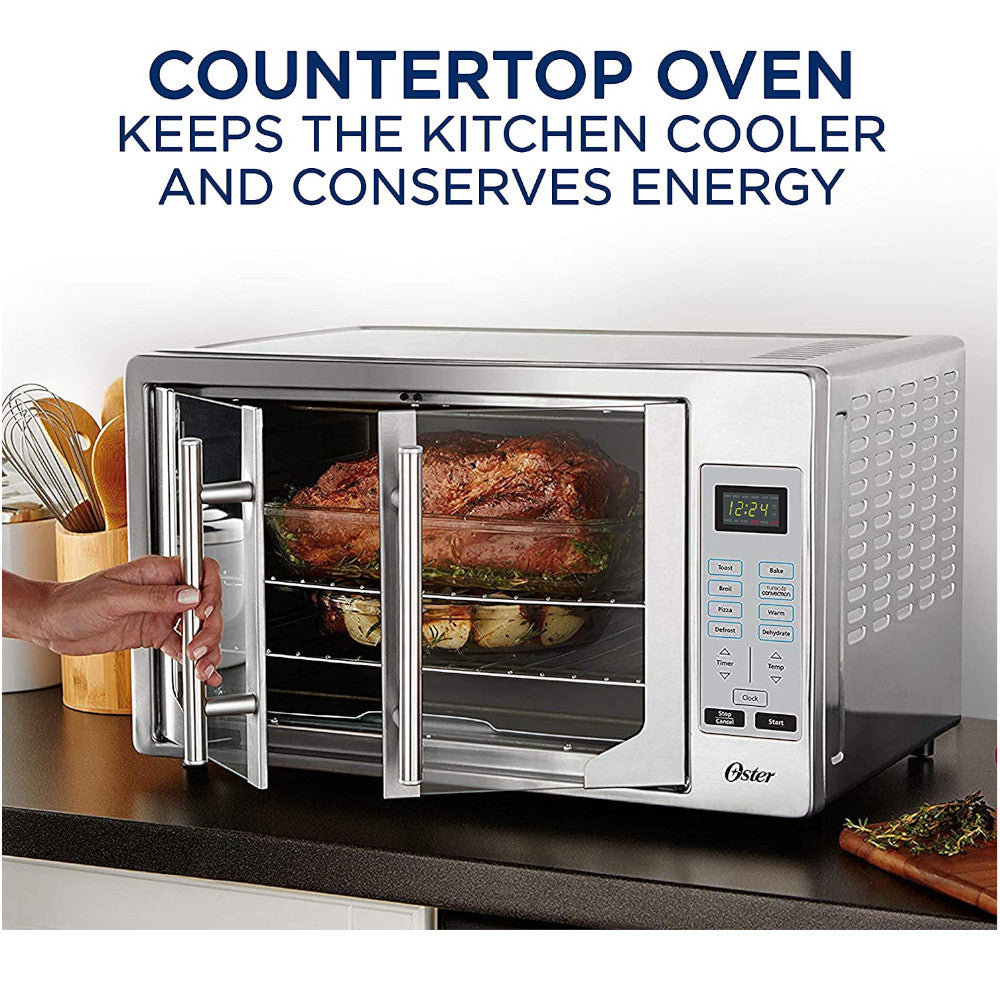 OSTER French Door Digital Toaster Oven - Refurbished with full manufacturer warranty - TSSTTVFDDGD