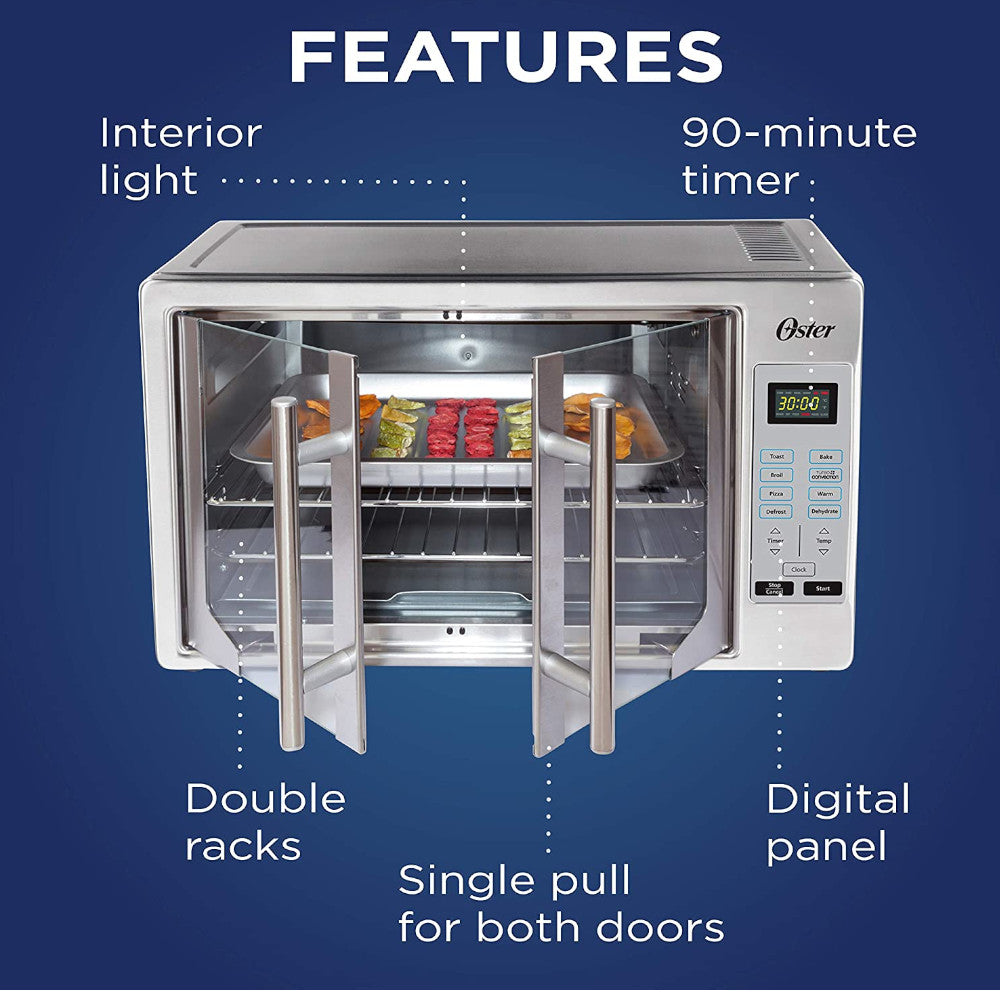 OSTER French Door Digital Toaster Oven - Refurbished with full