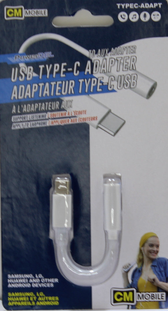 Adaptateur CM MOBILE USB Type-C vers Aux 3,5 mm - TYPEC-ADAPT