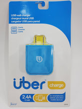 Load image into Gallery viewer, JASCO Blue Uber USB Wall Charger - UBER-BLUE
