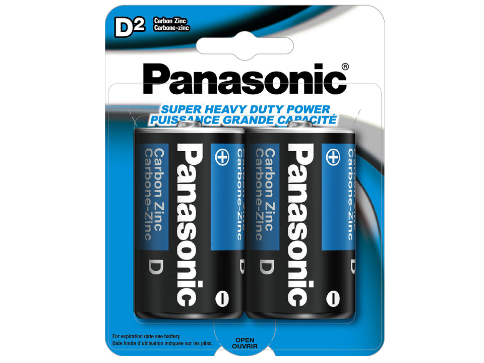 PANASONIC Lot de 2 piles Super HD de type « D » - UM1NPA2BCA