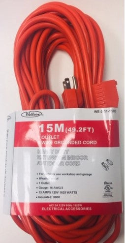 WELLSON 15 Metre Outdoor Extension Cord - WE-031-15HD