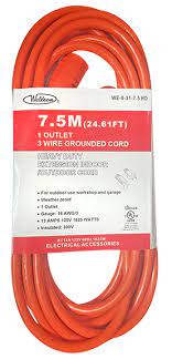 WELLSON 7.5M Heavy-Duty Outdoor Extension Cord - WE-031-7.5HD
