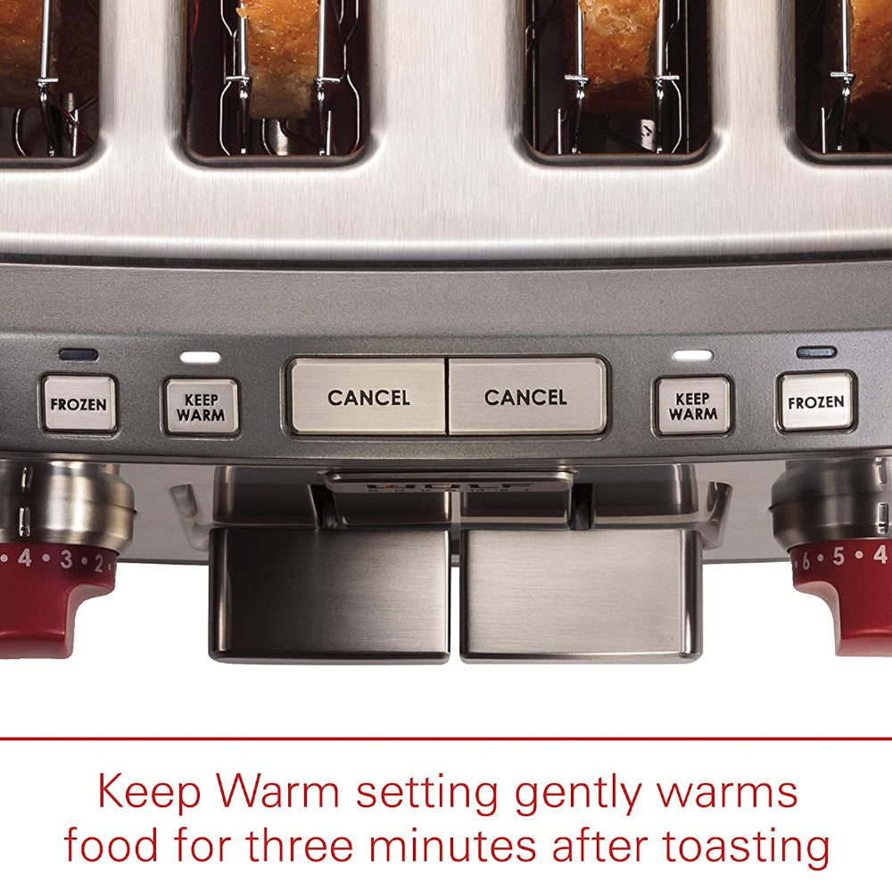 Grille-pain extra-large à 4 tranches WOLF Gourmet - Révisé en usine avec 1 an de garantie - WGTR104S 