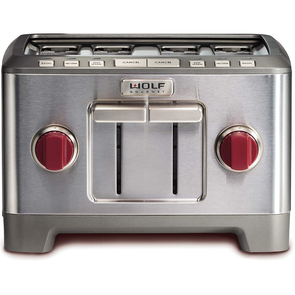WOLF Gourmet 4-Slice Extra-Wide Slot Toaster - Factory serviced with 1 year warranty - WGTR104S