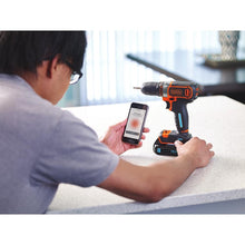 Load image into Gallery viewer, BLACK + DECKER Smartech 20V Max Lithium Single Speed Drill/Driver - BDCDDBT120C
