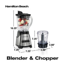 Load image into Gallery viewer, HAMILTON BEACH Power Elite Blender with Chopper - 58149C
