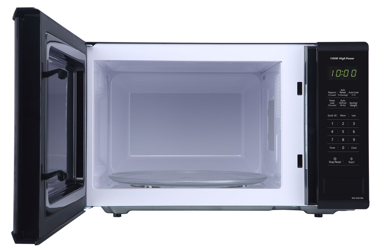 PANASONIC 1.3 CU FT Black Countertop Microwave Refurbished with