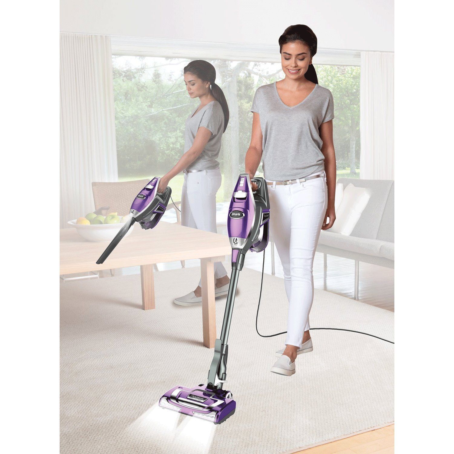 SHARK Rocket Deluxe Pro Ultra-Light Upright Stick Vacuum - Factory serviced with Home Essentials warranty - UV425